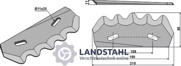Futtermischwagenmesser, rechts