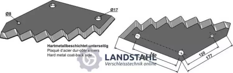 Futtermischwagenmesser - Hartmetall beschichtet