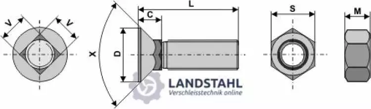 Pflugschraube 7/16 "