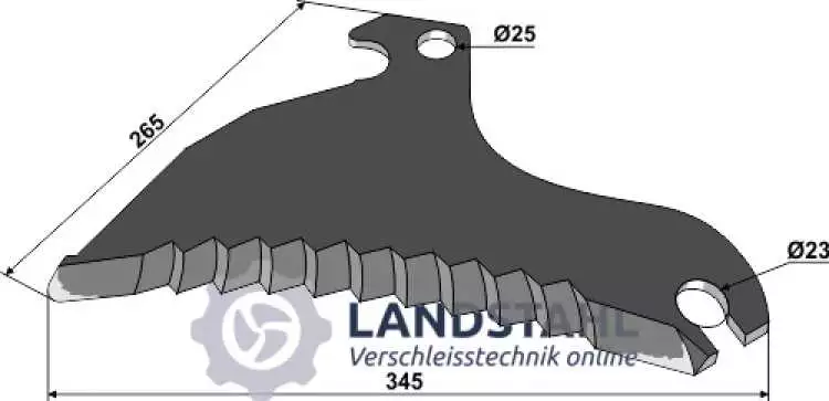 Ladewagenmesser 345mm