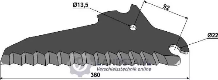 Ladewagenmesser 360mm