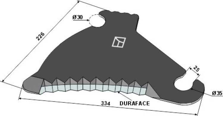 Rundballenmesser 334mm - DURAFACE