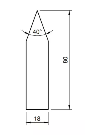 Spaltkeil 80x18mm 500mm lang