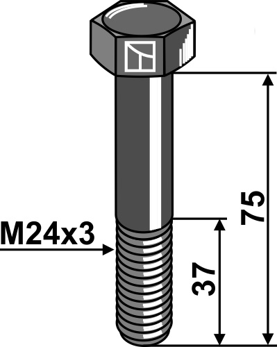Landstahl - Verschleisstechnik - Schraube M24x3 - 10.9