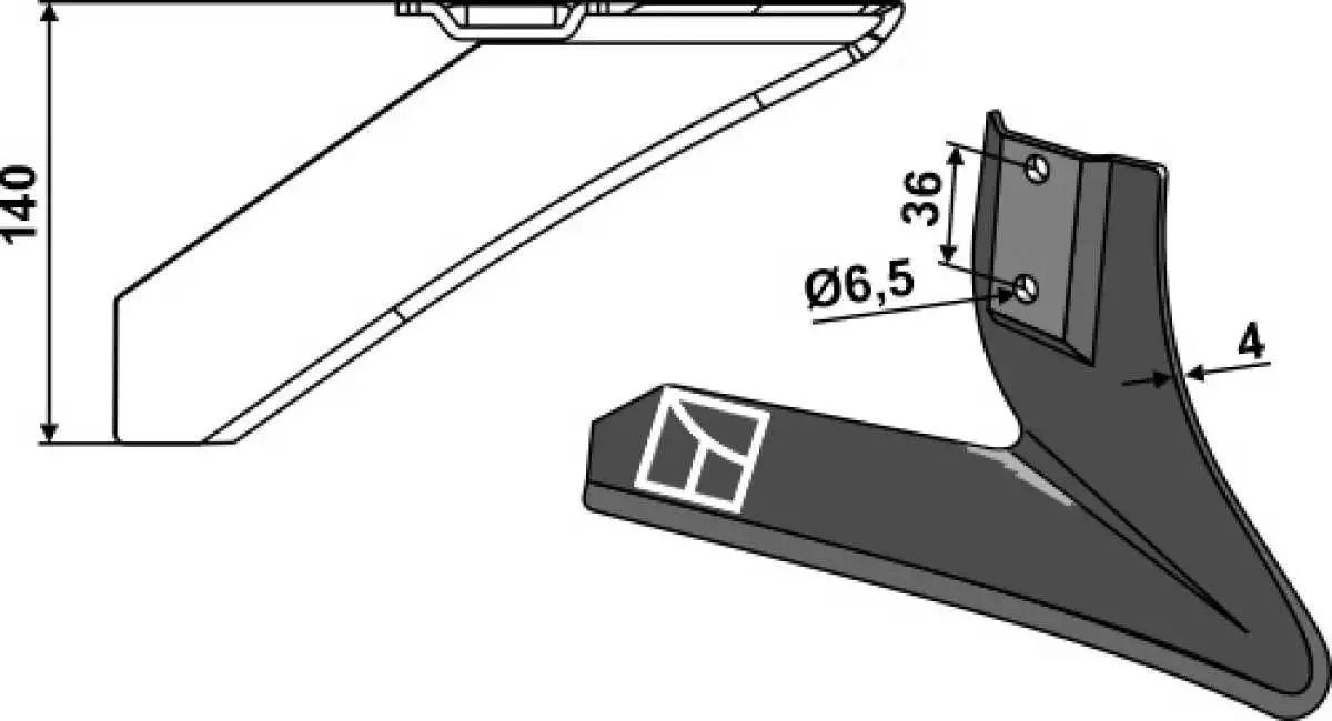 Winkelmesser - links - 140mm