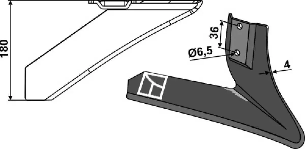 Winkelmesser - rechts - 180mm