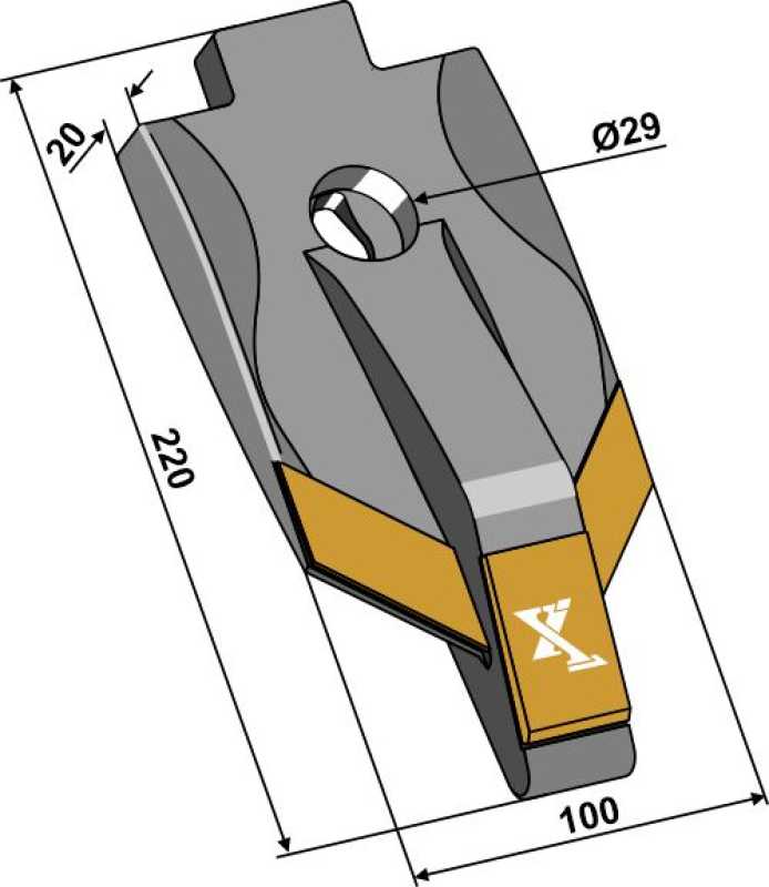 Scharspitze 100mm - Hartmetall