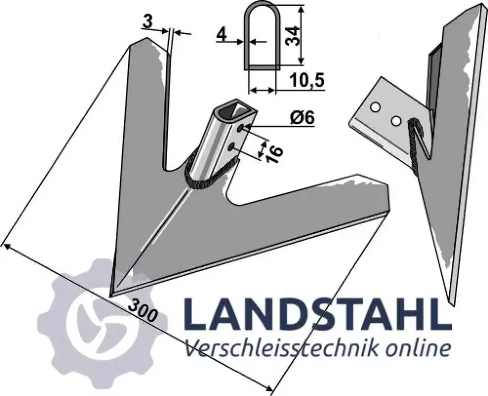 Gänsefussschar - 300 mm