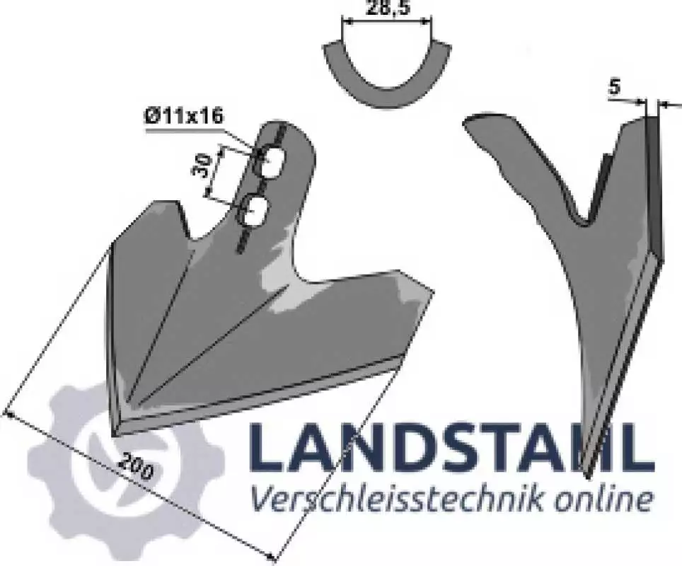 Gänsefussschar - 200 mm