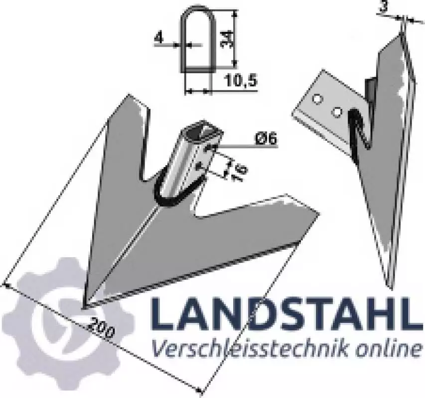 Gänsefussschar - 200 mm