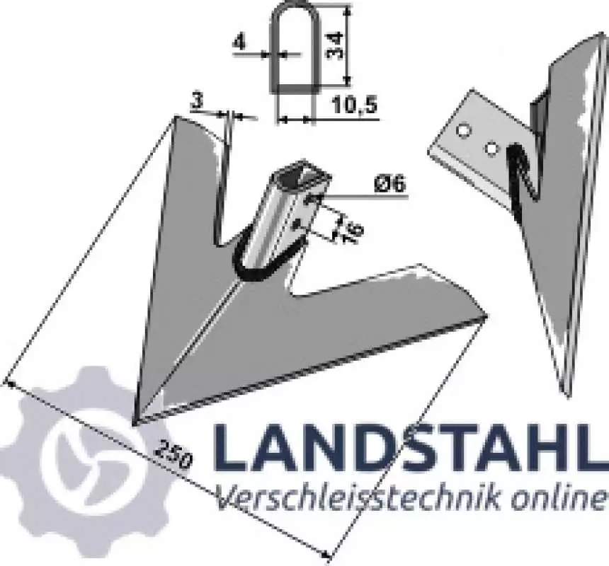 Gänsefussschar - 250 mm