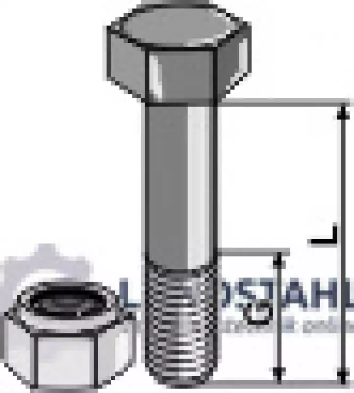 Schraube mit Sicherungsmutter - M16 x 2 - 10.9