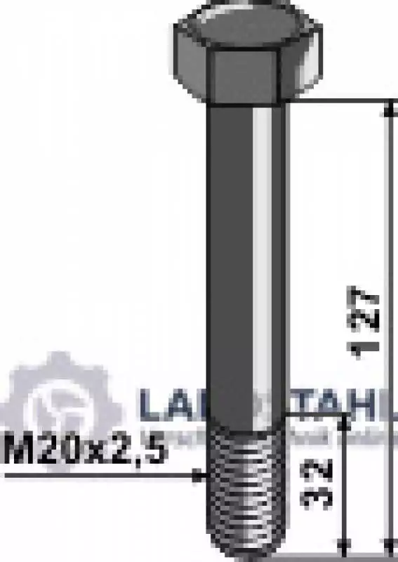 Schraube M20x2,5x127 - 10.9