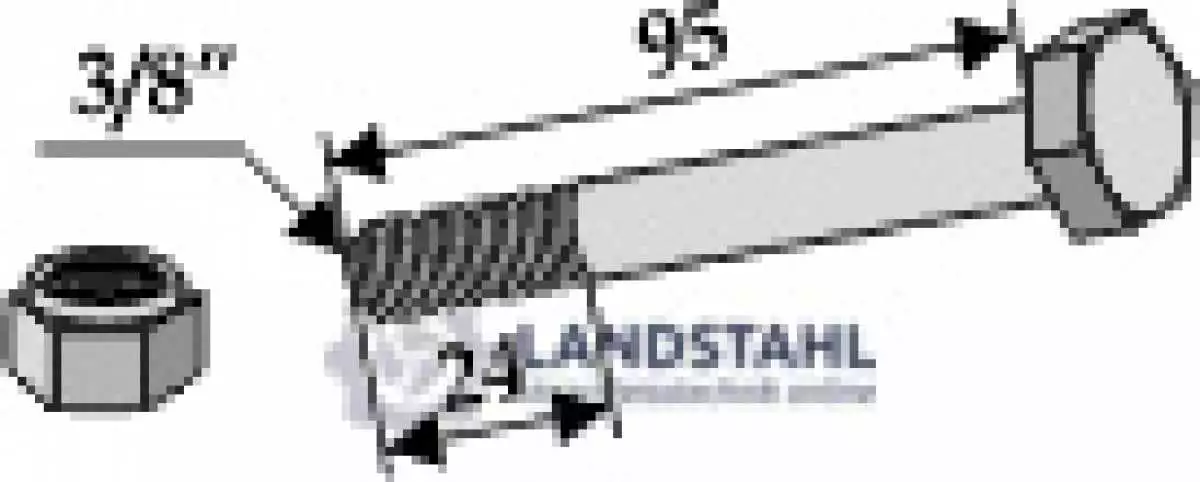 Schraube mit Sicherungsmutter - 3/8''UNF