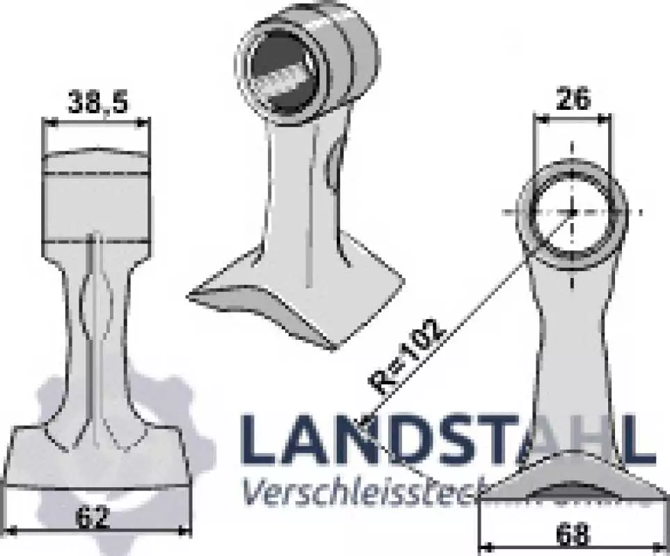 Hammerschlegel 62x38,5mm