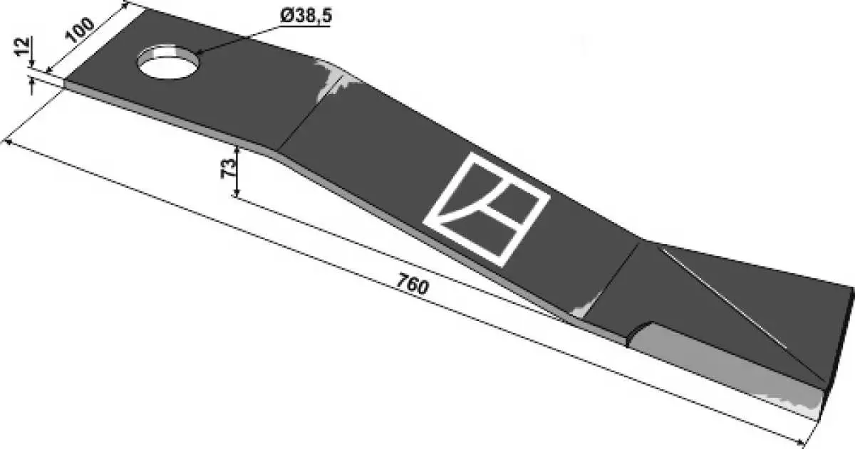 Messer 760mm - rechts