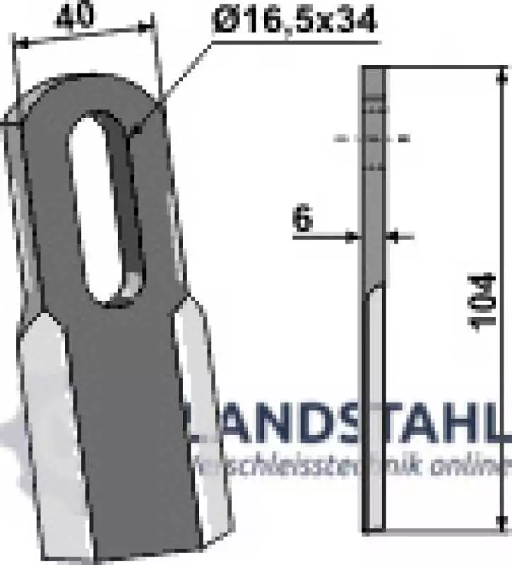 Gerades Messer 104x40mm