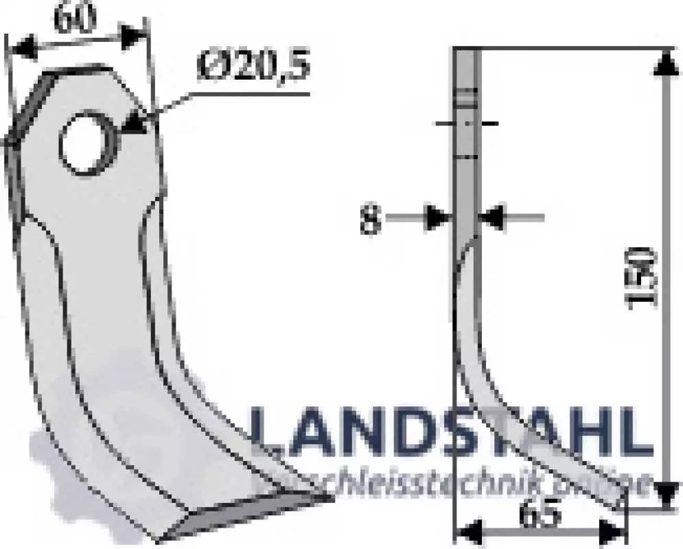 Y-Messer 150x60mm