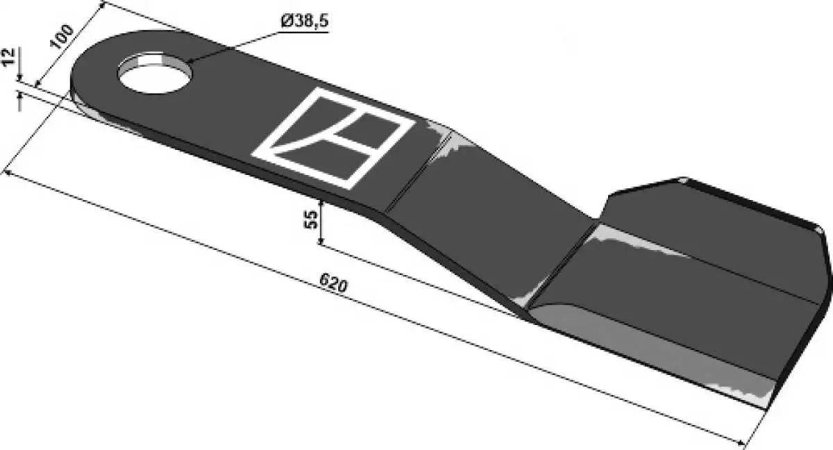 Mähermesser 620mm - rechts