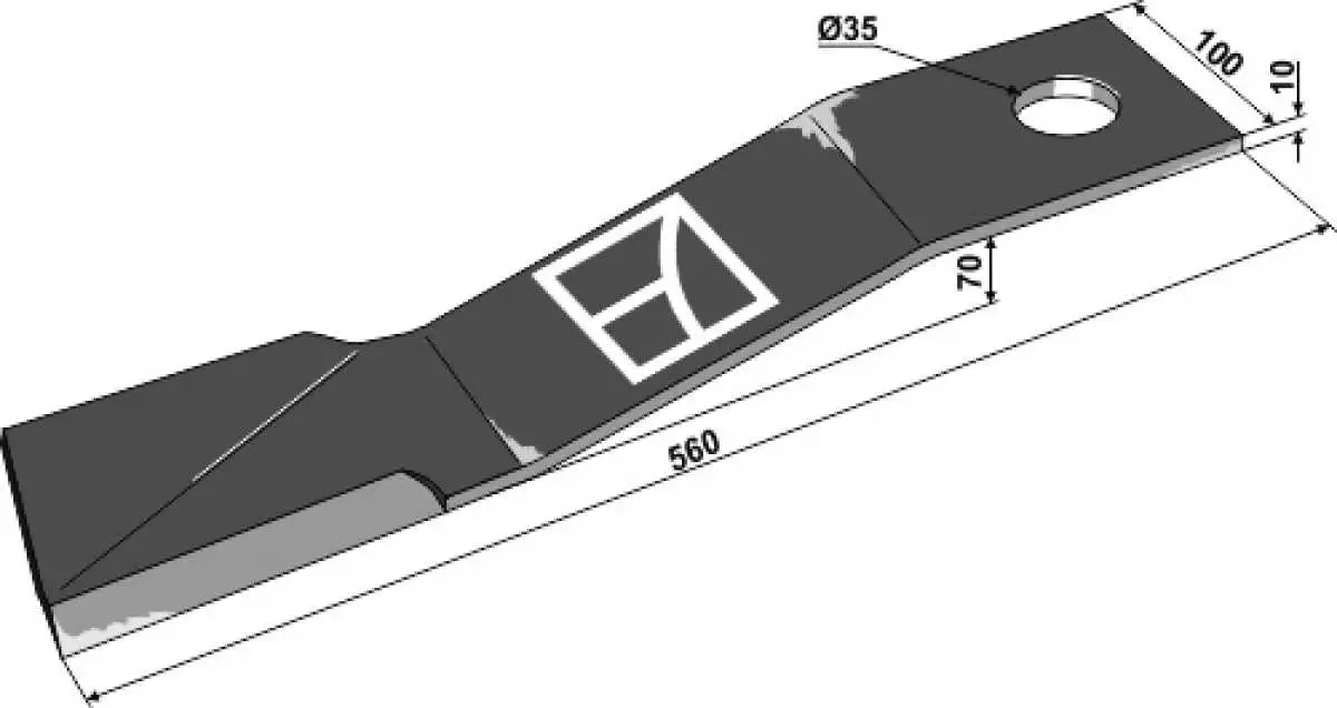 Mähermesser 560mm - links