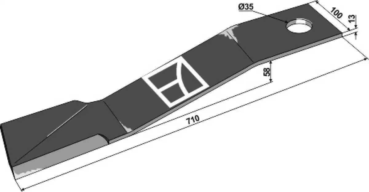 Mähermesser 710mm - links