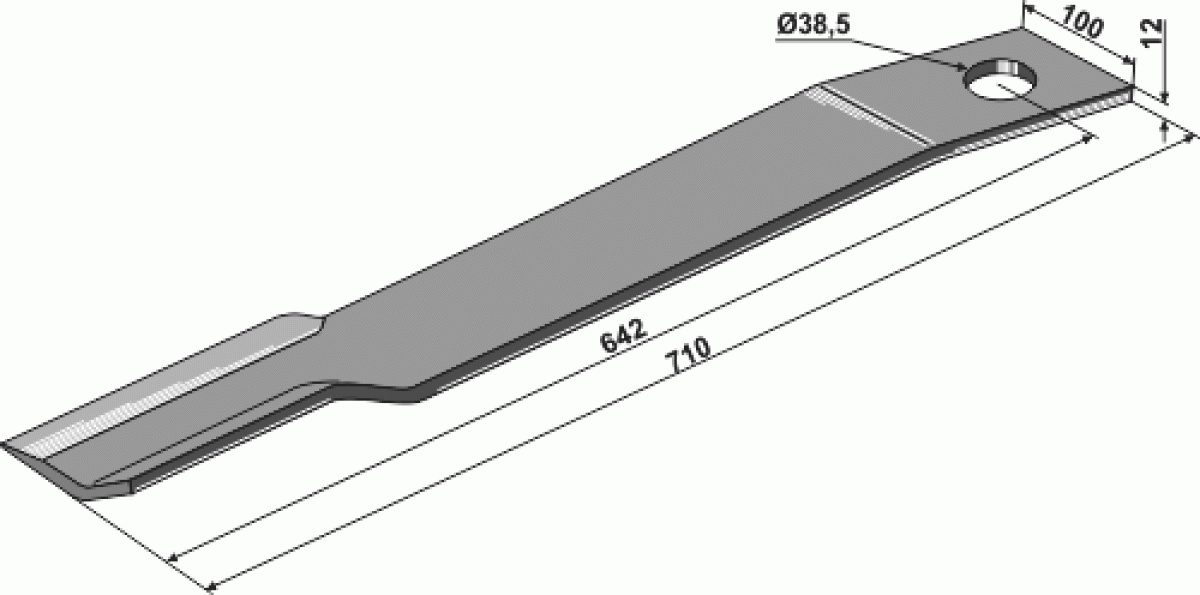 Mähermesser 710mm - rechts