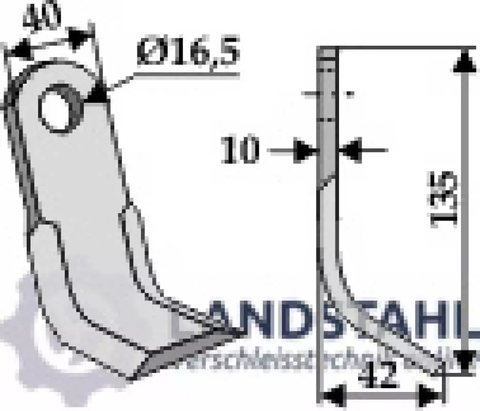 Y-Messer 135x40mm