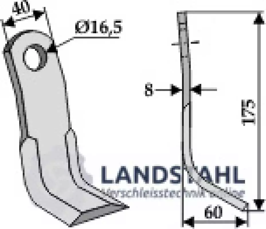 Y-Messer 175x40mm