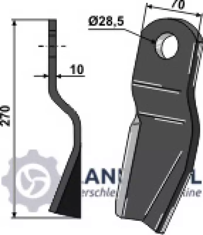 Schlegel 270x70mm - rechts