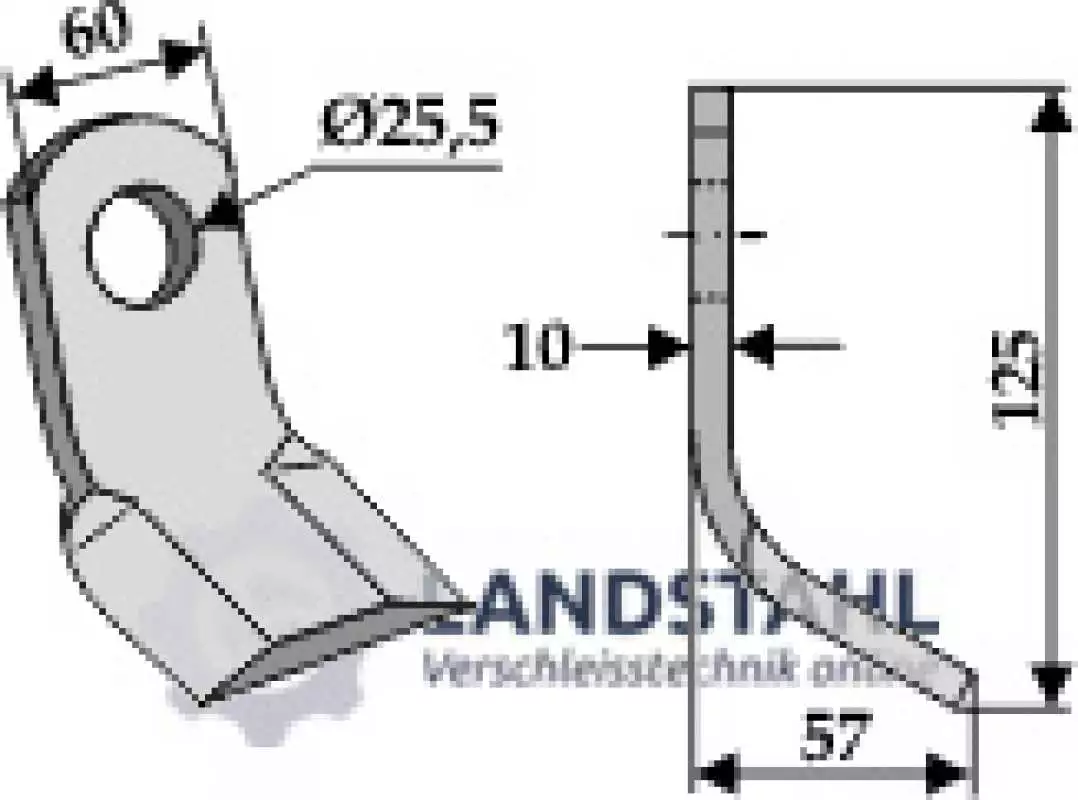 Y-Messer 125x60mm