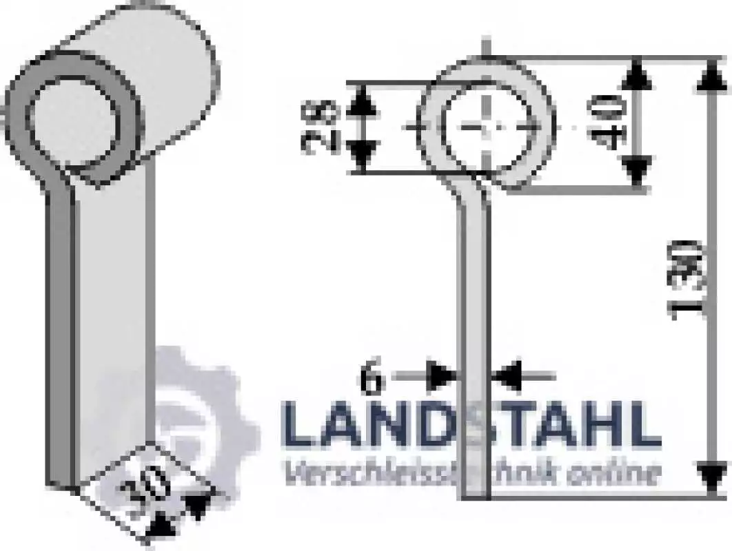 Mittelschlegel 130x30mm