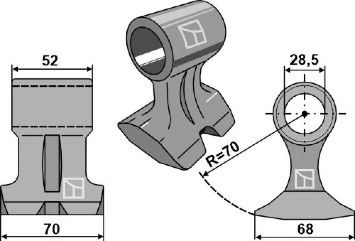 Hammerschlegel 70x52mm