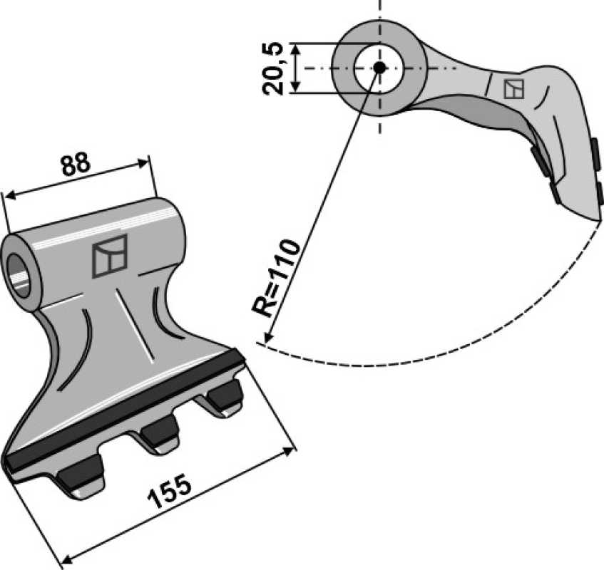 Hammerschlegel 155x88mm - PTA