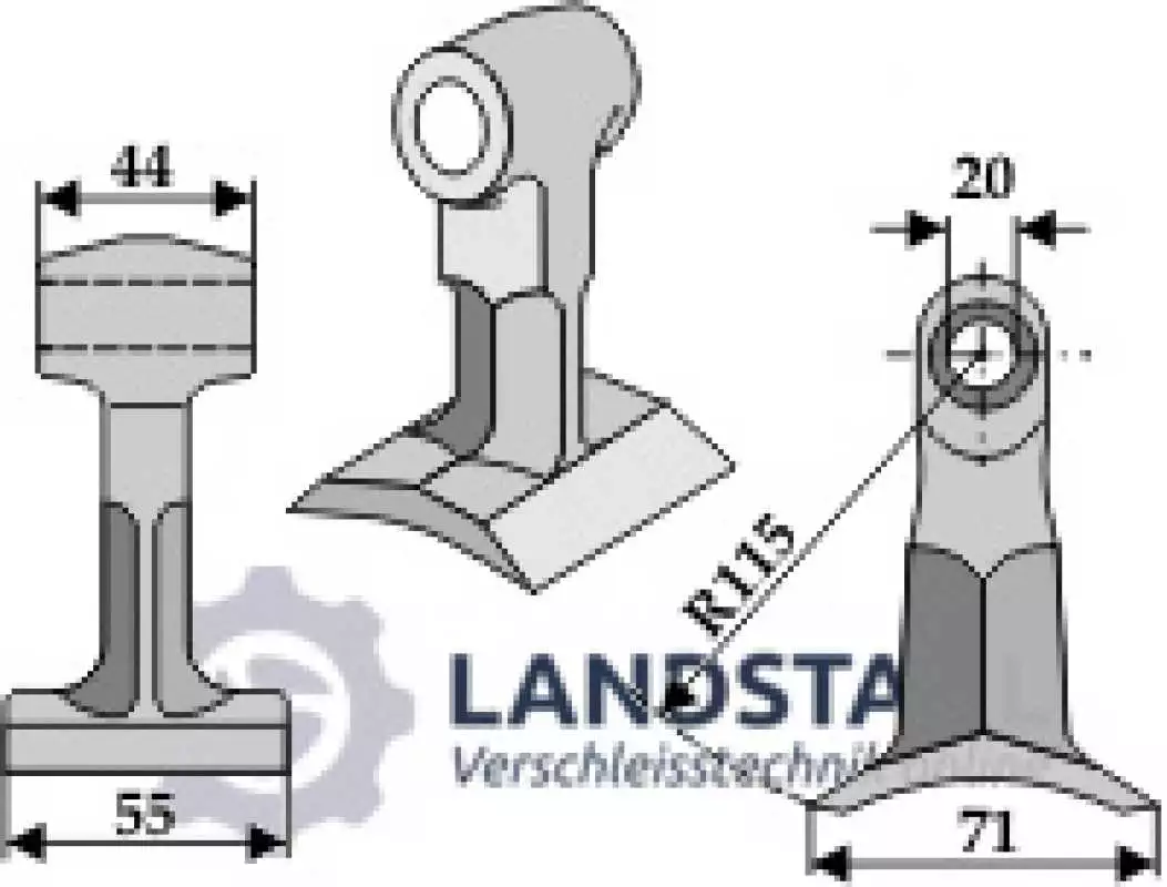 Hammerschlegel 55x44mm