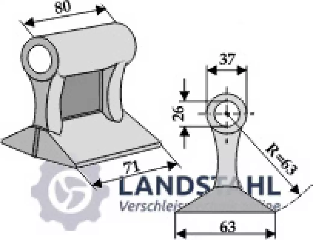 Hammerschlegel 71x80mm