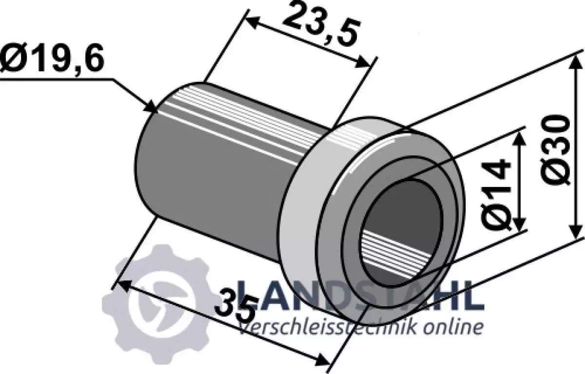 Stahlbuchse – Gleitbuchse 25x35x40 Mm Mit Schmier Produktbild-Vorschau 2
