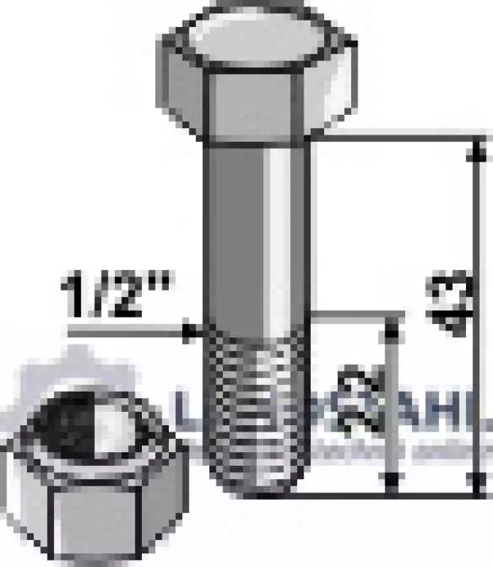 Schraube mit Sicherungsmutter - 1/2''UNF