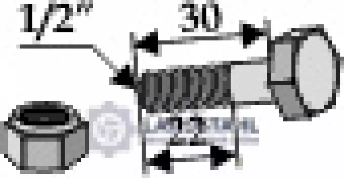 Schraube mit Sicherungsmutter - 1/2''UNF