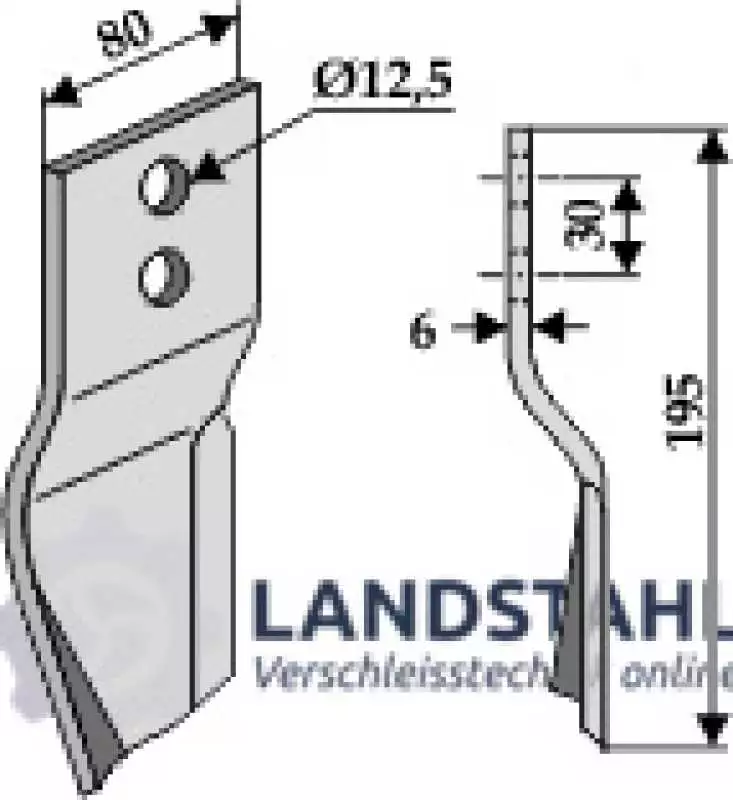 Messer 195x80mm