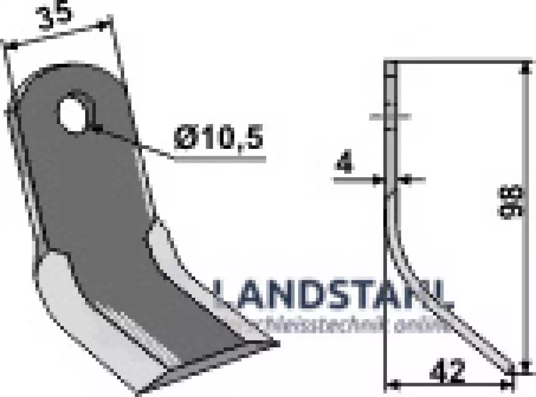 Y-Messer 98x35mm