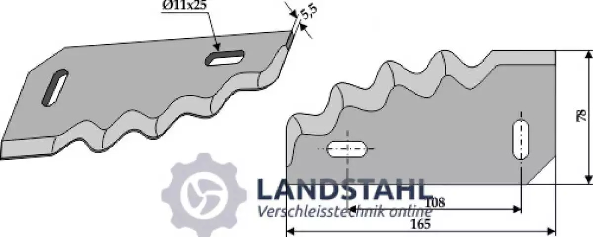 Futtermischwagenmesser, links
