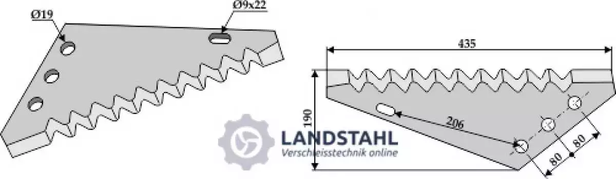 Futtermischwagenmesser