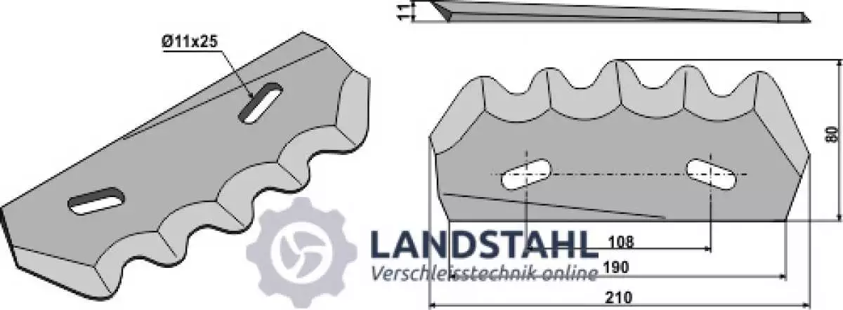 Futtermischwagenmesser, rechts