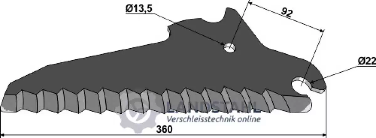 Ladewagenmesser 360mm