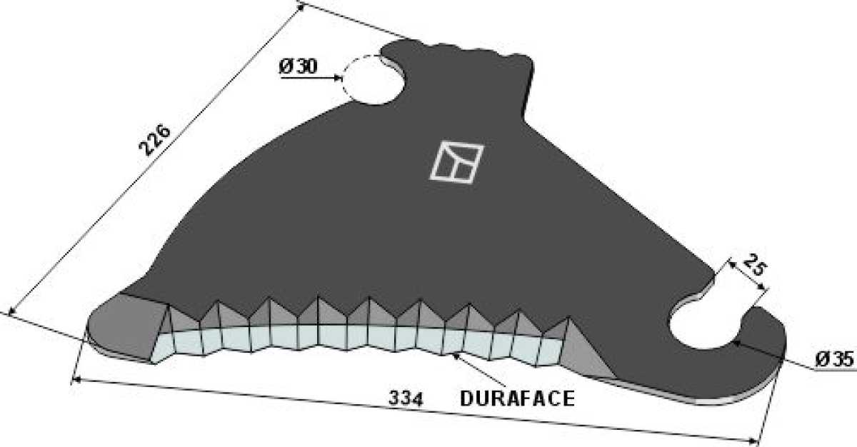 Rundballenmesser 334mm - DURAFACE