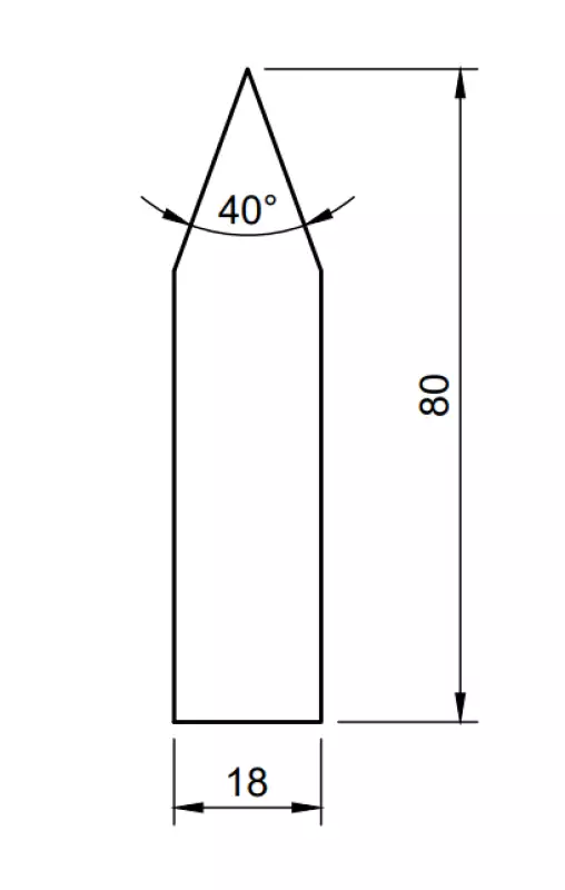 Spaltkeil 80x18mm 500mm lang