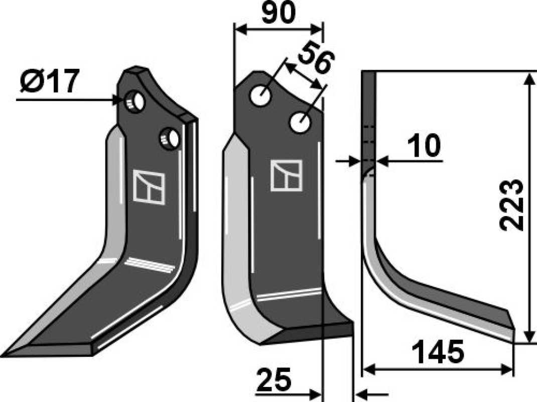 FRÄSMESSER 90x10x229 rechts