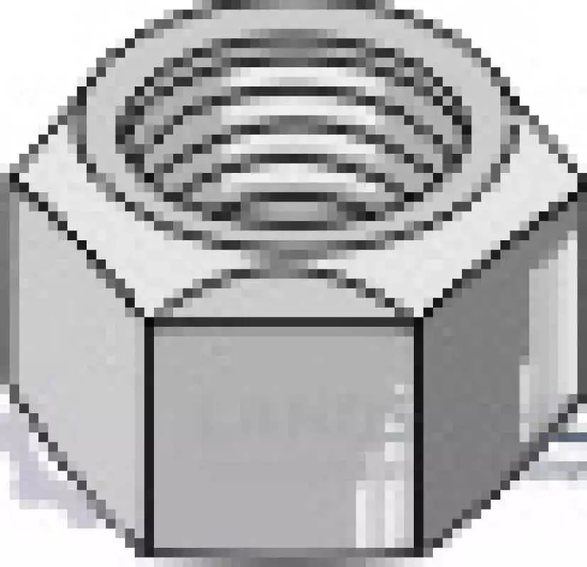 Ganzmetallmutter mit Klemmteil M16 - DIN980 verz. 10.9