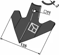 Hackschar 135mm