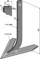 Stiel mit Schar 260mm